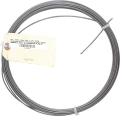 Value Collection - 34 Gage, 0.094 Inch Diameter x 43 Ft. Long, High Carbon Steel, Tempered Music Wire Coil - ASTM A228, 1 Lb. Shipping Weight - Exact Industrial Supply