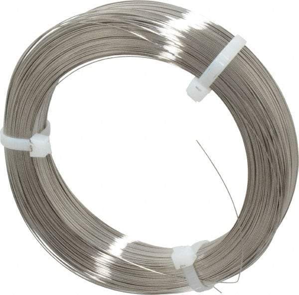 Value Collection - 7 Gage, 0.018 Inch Diameter x 1,157 Ft. Long, 302/304 Music Wire Coil - ASTM A580, 1 Lb. Shipping Weight - Exact Industrial Supply