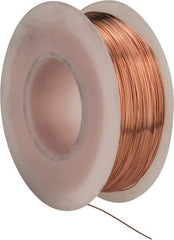 Made in USA - 28 Gage, 0.0126" Diameter x 498' Long, Bare, Copper Bus Bar Wire - Pure Copper (ASTM B3) - Exact Industrial Supply