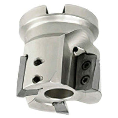 Iscar - 4 Inserts, 3" Cut Diam, 1" Arbor Diam, 0.827" Max Depth of Cut, Indexable Square-Shoulder Face Mill - 0/90° Lead Angle, 2" High, HP ADCR 2207.., HP ADCT 2207.., HP ADKT 2207.. Insert Compatibility, Series HP F90AT - Exact Industrial Supply