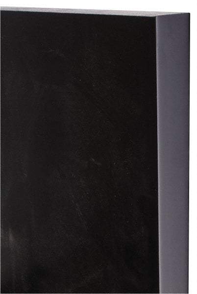 Made in USA - 1" Thick x 12" Wide x 1' Long, Polyurethane Sheet - Black, 80A Hardness - Exact Industrial Supply