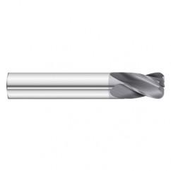 3/4 Dia. x 4 Overall Length 4-Flute .250 C/R Solid Carbide SE End Mill-Round Shank-Center Cut-TiAlN - Exact Industrial Supply