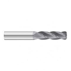 20mm Dia. x 125mm Overall Length 4-Flute 2.5mm C/R Solid Carbide SE End Mill-Round Shank-Center Cut-TiAlN - Exact Industrial Supply