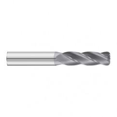 20mm Dia. x 125mm Overall Length 4-Flute 3mm C/R Solid Carbide SE End Mill-Round Shank-Center Cut-TiAlN - Exact Industrial Supply