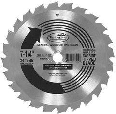 Amana Tool - 7-1/4" Diam, 5/8" Arbor Hole Diam, 24 Tooth Wet & Dry Cut Saw Blade - Carbide-Tipped, Combination Action, Diamond Arbor - Exact Industrial Supply