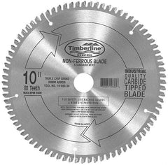 Amana Tool - 10" Diam, 5/8" Arbor Hole Diam, 60 Tooth Wet & Dry Cut Saw Blade - Carbide-Tipped, Chip Free Action, Standard Round Arbor - Exact Industrial Supply