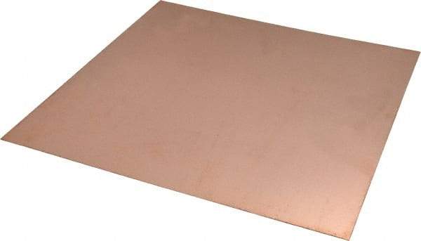 Value Collection - 0.027 Inch Thick x 12 Inch Square, Copper Sheet - Alloy 110 - Exact Industrial Supply