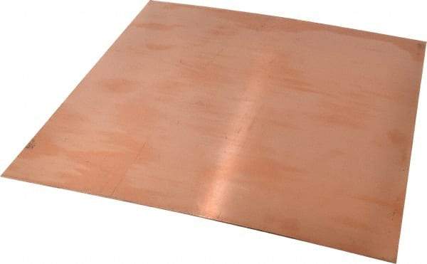 Value Collection - 1/16 Inch Thick x 12 Inch Square, Copper Sheet - Alloy 110 - Exact Industrial Supply