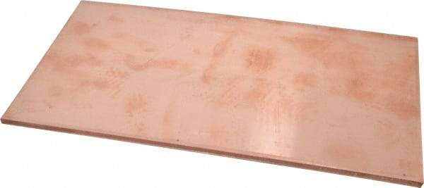 Value Collection - 1/4 Inch Thick x 6 Inch Wide x 12 Inch Long, Copper Sheet - Alloy 110 - Exact Industrial Supply