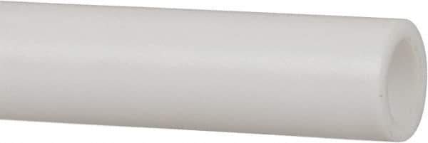 Made in USA - 7/8 Inch Outside Diameter x 6 Ft. Long, Plastic Round Tube - PTFE (Virgin), +/- 0.025 Inch Tolerance - Exact Industrial Supply