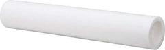 Made in USA - 1-1/2 Inch Outside Diameter x 5 Ft. Long, Plastic Round Tube - PTFE (Virgin), +/- 0.032 Inch Tolerance - Exact Industrial Supply