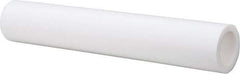 Made in USA - 3 Inch Outside Diameter x 2 Ft. Long, Plastic Round Tube - PTFE (Virgin), +/- 0.050 Inch Tolerance - Exact Industrial Supply