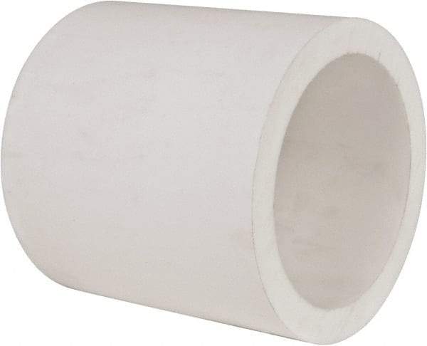 Made in USA - 4 Inch Outside Diameter x 6 Inch Long, Plastic Round Tube - PTFE (Virgin) - Exact Industrial Supply