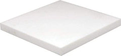 Made in USA - 1" Thick x 12" Wide x 1' Long, PTFE (Virgin) Sheet - White, +0.087/-0.043 Tolerance - Exact Industrial Supply