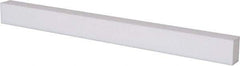Made in USA - 3 Ft. Long x 2 Inch Wide x 3/4 Inch High, Virgin PTFE, Rectangular Plastic Bar - White, +/- 0.060 Tolerance - Exact Industrial Supply