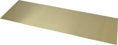 Made in USA - 10 Piece, 18 Inch Long x 6 Inch Wide x 0.02 Inch Thick, Shim Sheet Stock - Brass - Exact Industrial Supply