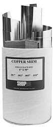Made in USA - 100 Inch Long x 6 Inch Wide x 0.004 Inch Thick, Roll Shim Stock - Copper - Exact Industrial Supply