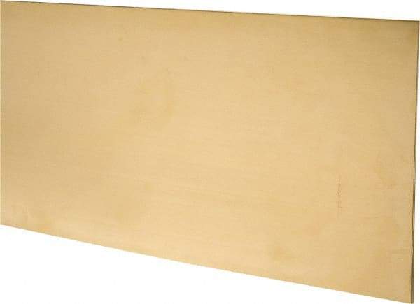 Made in USA - 2 Piece, 25 Inch Long x 6 Inch Wide x 0.025 Inch Thick, Shim Sheet Stock - Brass - Exact Industrial Supply