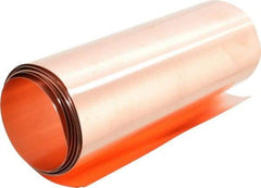 Made in USA - 4 Piece, 50 Inch Long x 6 Inch Wide x 0.001 to 0.01 Inch Thick, Assortment Roll Shim Stock - Copper, 0.001 to 0.01 Inch Thick - Exact Industrial Supply