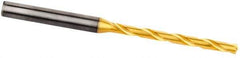 Kennametal - 8.5mm, 140° Point, Spiral Flute, Solid Carbide Taper Length Drill Bit - Multilayer TiAlN Finish, 80mm Flute Length, 122mm OAL, Series B053A-CPG - Exact Industrial Supply