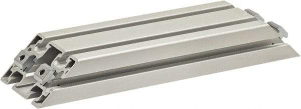 80/20 Inc. - 40mm Wide, Open Shelving Accessory/Component - Aluminum, Clear Anodized Finish, 320mm Long, Use with 4590 - Exact Industrial Supply