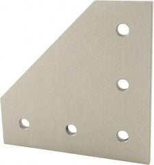 80/20 Inc. - 90mm Wide, Open Shelving Accessory/Component - Aluminum, Clear Anodized Finish, 90mm Long, Use with 30 Series & Bolt Kit 75-3600 - Exact Industrial Supply