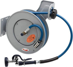 T&S Brass - 35' Spring Retractable Hose Reel - 300 psi, Hose Included - Exact Industrial Supply