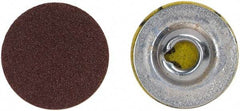 Merit Abrasives - 3/4" Disc Diam, 100 Grit, Aluminum Oxide Quick Change Disc - Type S Attaching System, Coated, Brown, 40,000 RPM, ALO Series - Exact Industrial Supply