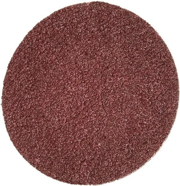 Merit Abrasives - 2" Disc Diam, 50 Grit, Aluminum Oxide Quick Change Disc - Type R Attaching System, Coated, Brown, 30,000 RPM, ALO Series - Exact Industrial Supply