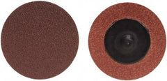 Merit Abrasives - 2" Disc Diam, 40 Grit, Aluminum Oxide Quick Change Disc - Type R Attaching System, Coated, Brown, 30,000 RPM, ALO Series - Exact Industrial Supply