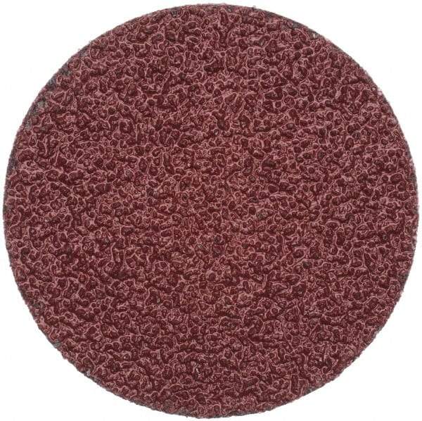 Merit Abrasives - 2" Disc Diam, 36 Grit, Aluminum Oxide Quick Change Disc - Type R Attaching System, Coated, Brown, 30,000 RPM, ALO Series - Exact Industrial Supply