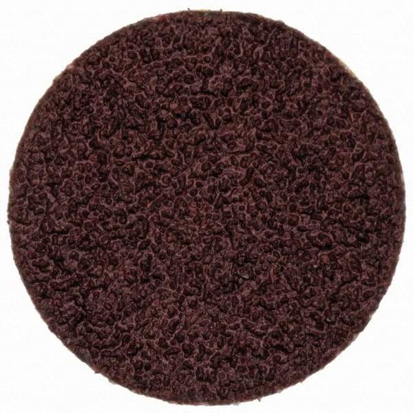 Merit Abrasives - 3/4" Disc Diam, 80 Grit, Aluminum Oxide Quick Change Disc - Type R Attaching System, Coated, Brown, 40,000 RPM, ALO Series - Exact Industrial Supply