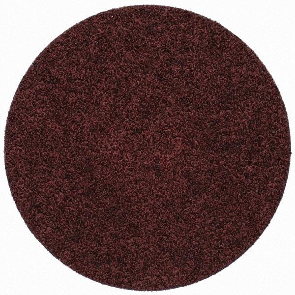 Merit Abrasives - 3" Disc Diam, 40 Grit, Aluminum Oxide Quick Change Disc - Type S Attaching System, Coated, Brown, 20,000 RPM, ALO Series - Exact Industrial Supply