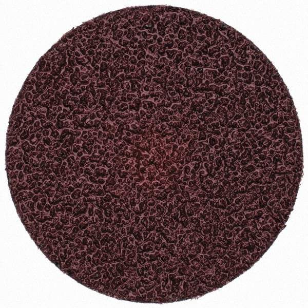 Merit Abrasives - 3" Disc Diam, 24 Grit, Aluminum Oxide Quick Change Disc - Type S Attaching System, Coated, Brown, 20,000 RPM, ALO Series - Exact Industrial Supply