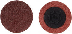 Merit Abrasives - 1" Disc Diam, 50 Grit, Aluminum Oxide Quick Change Disc - Type P Attaching System, Coated, Brown, 40,000 RPM, ALO Series - Exact Industrial Supply