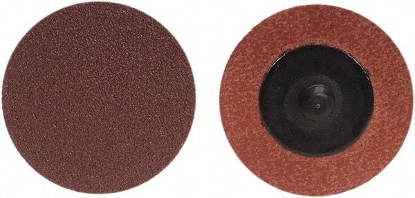 Merit Abrasives - 3" Disc Diam, 180 Grit, Aluminum Oxide Quick Change Disc - Type R Attaching System, Coated, Brown, 20,000 RPM, ALO Series - Exact Industrial Supply