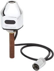 T&S Brass - Deck Plate Mounted Electronic User Adjustable Temperature Control Mixer Faucet - Powered by 120 Volt AC/DC, Single Hole Mounting Centers - Exact Industrial Supply