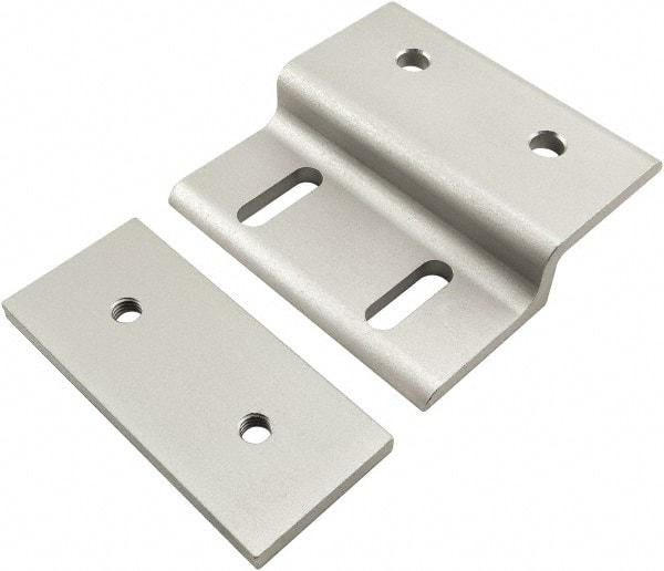 80/20 Inc. - 90mm Wide, Open Shelving Accessory/Component - Aluminum, Clear Anodized Finish, 87mm Long, Use with 45 Series & Bolt Kits 75-3619 & 11-8318 - Exact Industrial Supply