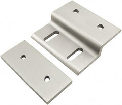 80/20 Inc. - 90mm Wide, Open Shelving Accessory/Component - Aluminum, Clear Anodized Finish, 87mm Long, Use with 45 Series & Bolt Kits 75-3619 & 11-8318 - Exact Industrial Supply