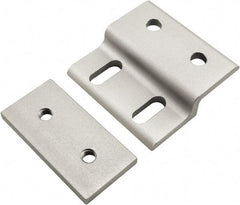 80/20 Inc. - 50mm Wide, Open Shelving Accessory/Component - Aluminum, Clear Anodized Finish, 49mm Long, Use with 25 Series & Bolt Kits 75-3404 & 13-6312 - Exact Industrial Supply