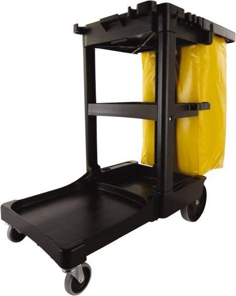 Rubbermaid - Plastic Janitor Cart - 21-3/4" Width - Exact Industrial Supply