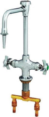 T&S Brass - Standard with Hose Thread, 2 Way Design, Deck Mount, Laboratory Faucet - Lever Handle - Exact Industrial Supply