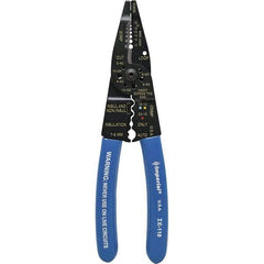 Imperial - 10 to 22 AWG Capacity Wire Stripper/Cutter/Crimper - 8-1/4" OAL, Hardened Steel with Cushion Grip Handle - Exact Industrial Supply