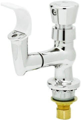 T&S Brass - Faucet Mount, Single Hole Deck Mounted Single Hole Faucet - Water Bubbler, Push Button Handle, Integral Spout, No Drain - Exact Industrial Supply