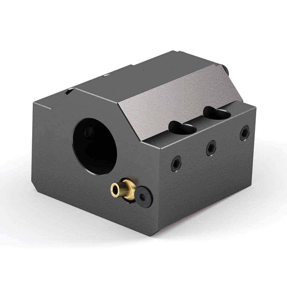 Global CNC Industries - Turret & VDI Tool Holders; Type: Hwacheon ID Block ; Clamping System: 74mm X 30mm ; Tool Axis: ID ; Through Coolant: No ; Additional Information: 4 Mounting Holes - Exact Industrial Supply