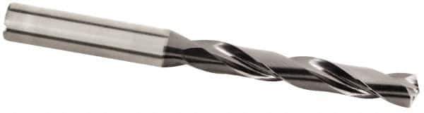 Kennametal - 7.4mm 135° Solid Carbide Jobber Drill - Multilayer TiAlN Finish, Right Hand Cut, Spiral Flute, Straight Shank, 91mm OAL, Standard Point - Exact Industrial Supply