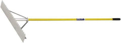 Ability One - Lute with 67" Straight Fiberglass Handle - 36" Blade Width, 1" Tine Length - Exact Industrial Supply