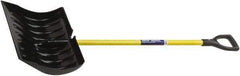 Ability One - 18" High x 13-1/2" Wide Round Steel Shovel - 40" Long Fiberglass Straight Handle - Exact Industrial Supply