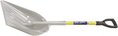 Ability One - 19" High x 14-1/4" Wide Round Steel Shovel - 29" Long Fiberglass Straight Handle - Exact Industrial Supply