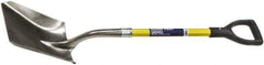 Ability One - 11-1/2" High x 9-1/2" Wide Square Steel Shovel - 29" Long Fiberglass Straight Handle - Exact Industrial Supply